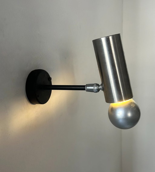 Lampada da parete vintage regolabile, cromo, Francia 1970