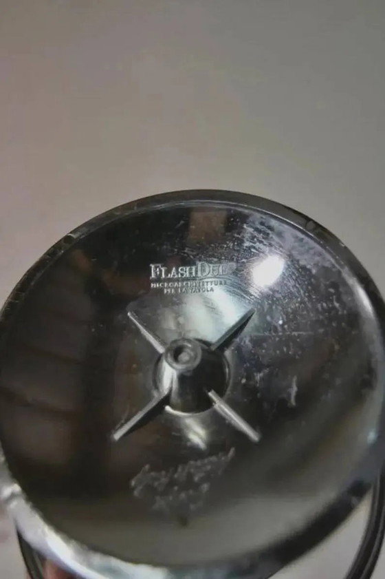 Vintage spiral fruit bowl "Flashdue Italy" - 1980s - Italian design – Metal (photo 7 of 8)