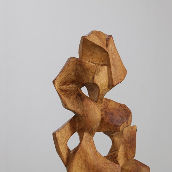 Image 1 of Escultura geométrica abstracta de madera de J. Limperg, Países Bajos, 1956.