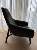 Montis, Enzo chair in bouclé/fluffy moss green fabric