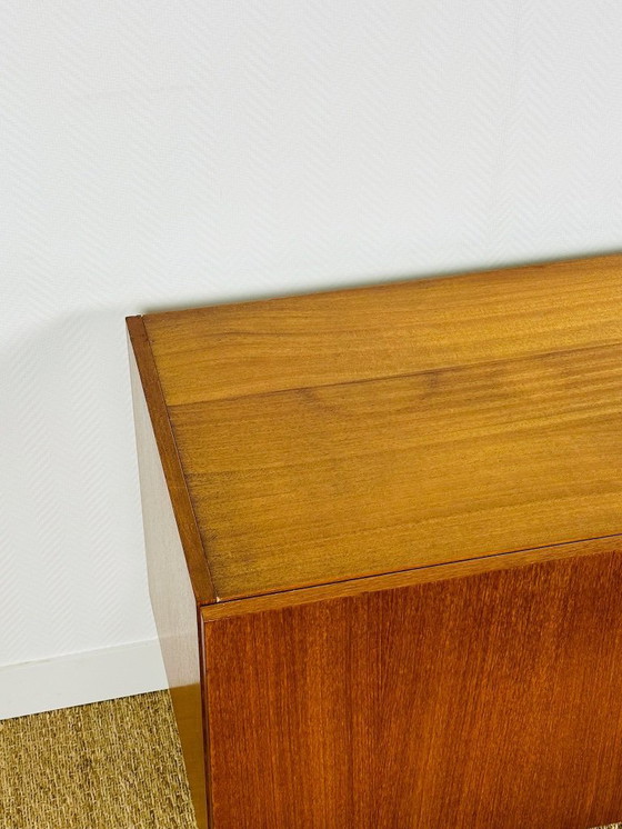Image 1 of Scandinavian teak sideboard with 4 doors and tapered legs, 1960