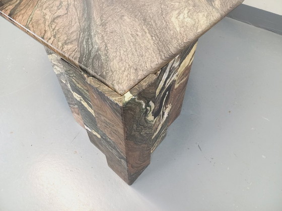 Image 1 of Vintage marmeren salontafel uit de jaren 70.