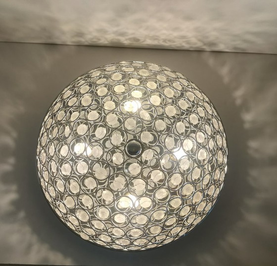 Image 1 of Retro transparent ceiling lamp with halogen lighting (large version).