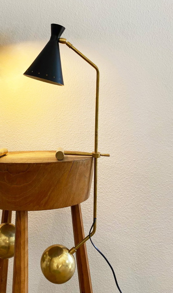 Image 1 of Grote Italiaanse designlamp met contragewicht 1950