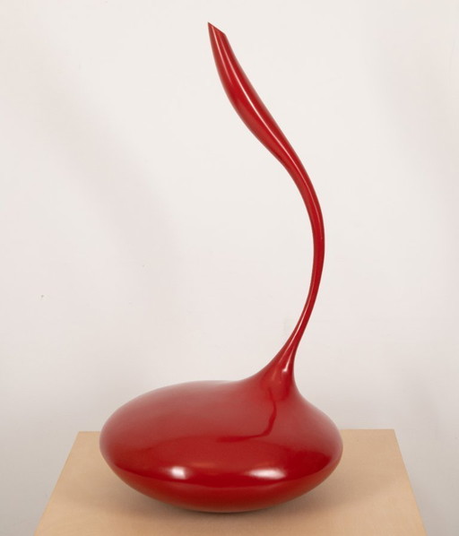 Organische rote Skulptur - Zeitgenössisches Designobjekt mit dem Titel: 2007/04/01