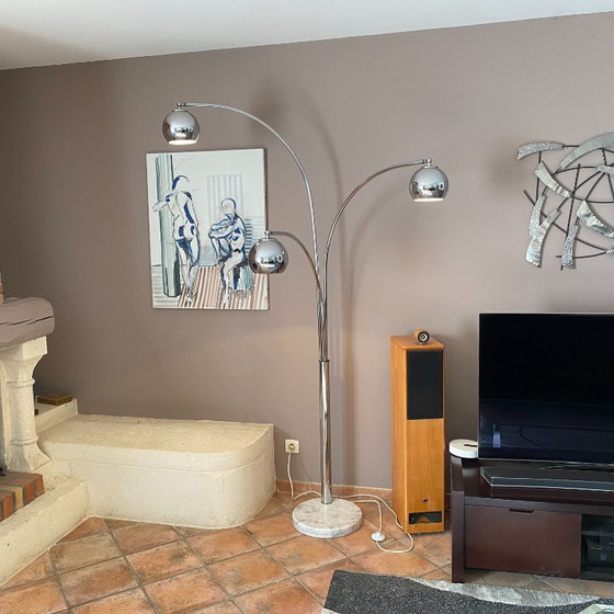 Lampada da terra Muguet. Goffredo Reggiani. 1970. – Lampade da terra, Metallo, Marmo (photo 4 of 8)