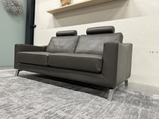 Image 1 of Leolux Antonia Sofa 2 Seater Leather Gray