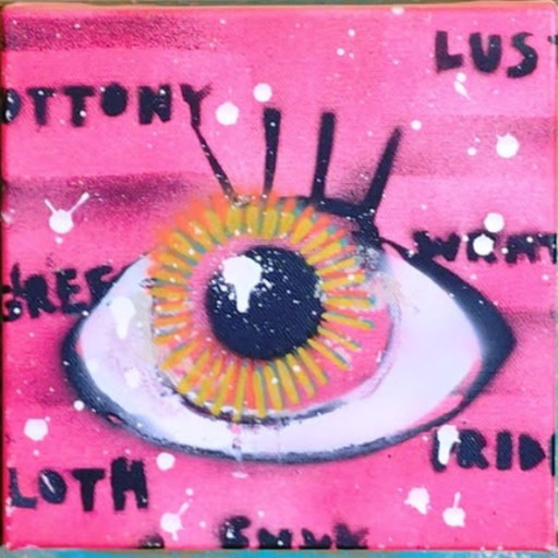 Présent – philosophie visuelle utilisant graffiti acrylique et pochoirs