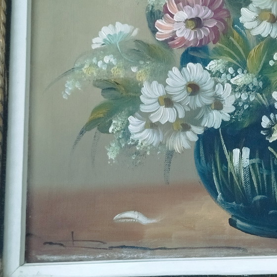 Image 1 of Tableau nature morte bouquet de fleurs 