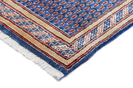Image 1 of Original Perser Handgeknüfter Sarough Mir Blaue Farbe 310 x 80 cm 