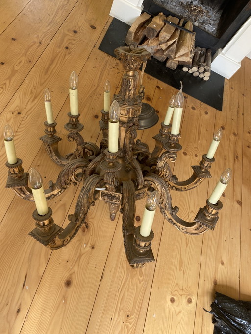 Antieke hanglamp electrisch – kroonluchters, Wood
