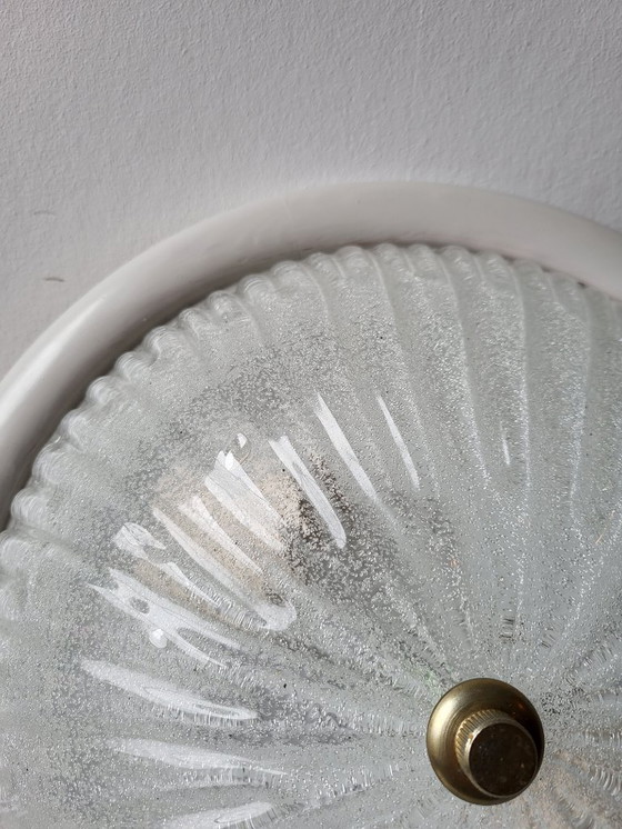 Image 1 of Lampe en verre Iceglass vintage style Hollywood, milieu du siècle