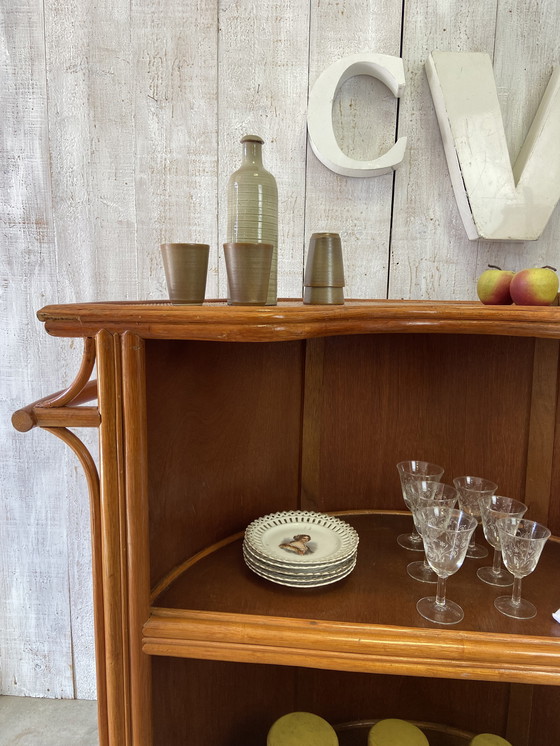 Image 1 of Bar in rattan vintage