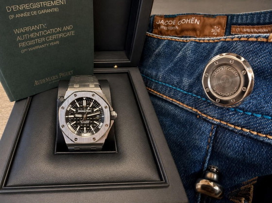 Jacob Cohen jeans 35 Edizione Limitata Audemas Piguet NUOVO, Oggetti decorativi, Denim, Blu (foto 6 di 10)
