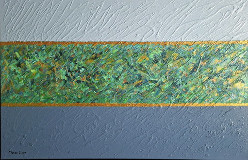 Manou Claire - Energiefeld – schilderijen tekeningen, Wood, Canvas