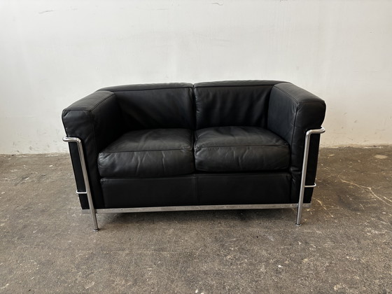 Image 1 of Cassina LC 2 by Le Corbusier designer sofa couch leather original!
