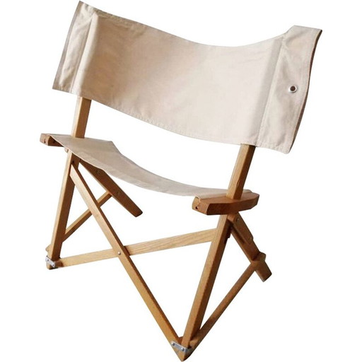 Vintage ash wood folding chair 1960s