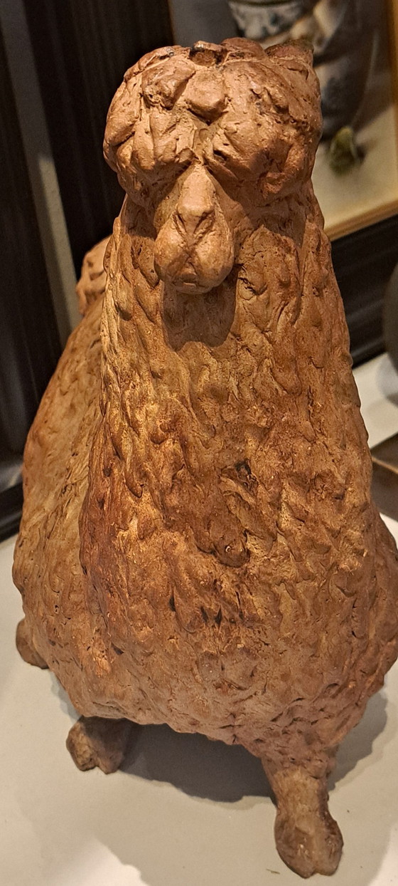 Image 1 of Keramik-Lama-Statue, handgefertigt