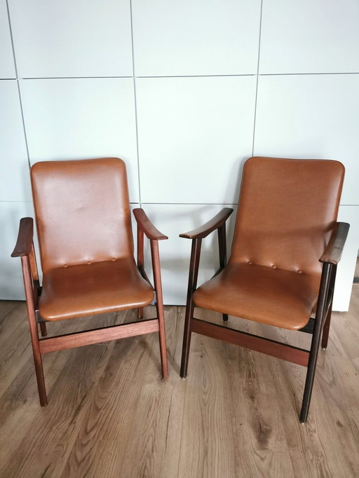 Ensemble de 2 fauteuils vintage du milieu du siècle
