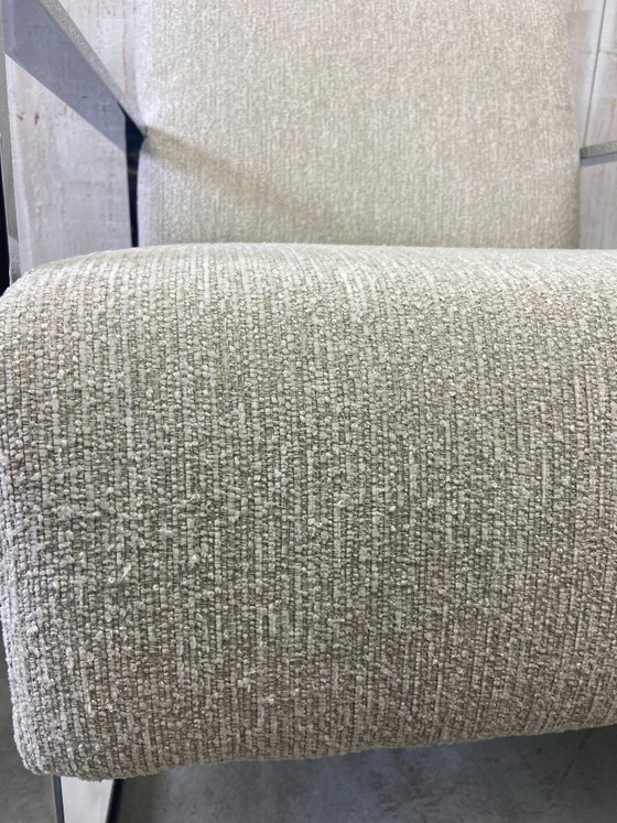 Image 1 of Designfauteuil van verchroomd roestvrij staal