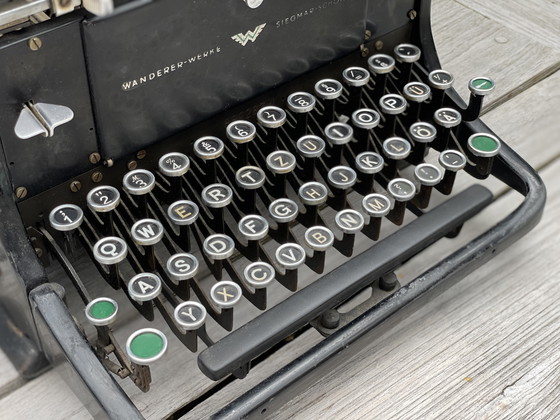 Image 1 of Voll funktionsfähige Wanderer Continental Schreibmaschine 1922 Berlin - gereinigt und geölt
