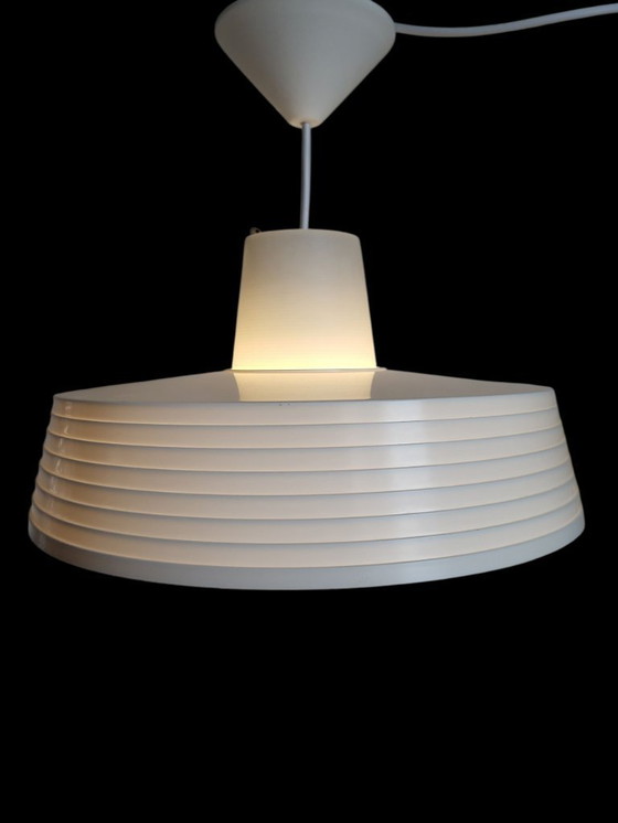 Image 1 of Lampada a sospensione dell'era spaziale Rotaflex, forma a ufo in plastica parzialmente pressata, anni '60