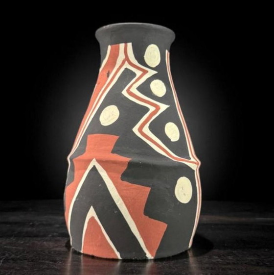 Vaso in terracotta dipinto a mano, Indonesia, 24 cm – Vasi, Ceramica (photo 3 of 5)