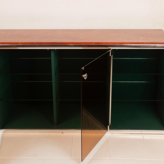 Credenza Astro in marmo e pelle di Guido Faleschini per i4 Mariani 1979 – Credenze, Marble, Glass (photo 18 of 20)