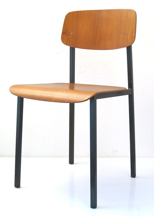 Chair, 60s, metal and plywood, vintage retro
