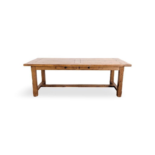 Französischer Esstisch 220cm Wirtstisch 1950 Antik Bauerntisch