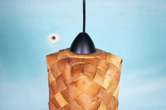 Image 1 of Japandi Scandinavian pendant lamp braided, vintage pendant