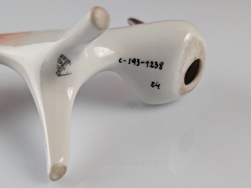 Mieczyslaw Naruszewicz Fox Terrier Figurine, Polish Porcelain 1960s