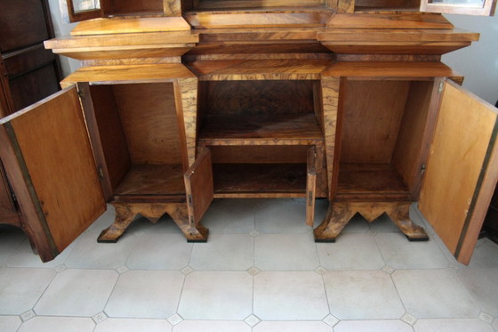 Image 1 of Crédence Art Déco en Bois d'Olivier, Ministre Bottai, Italie, 1933 Design