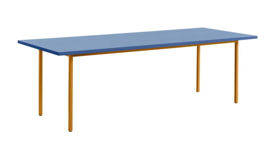 Image 1 of Tavolo Hay Bicolore 240x90 blu, base ocra