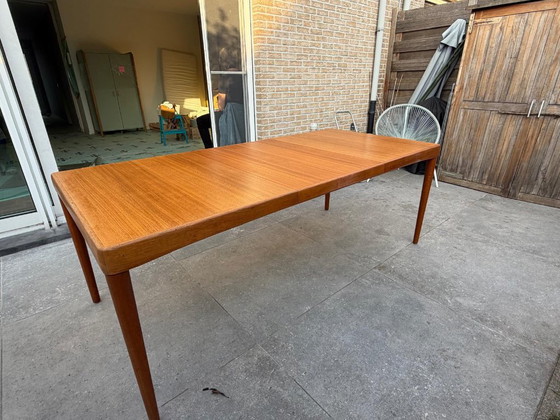 Bramin eettafel, teakhout, Bruin, Mid Century Modern (foto 4 van 7)