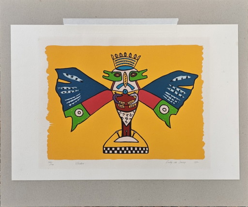 Serigrafía Mariposa - Lindy de Jong 1992 366/500 38x55cm