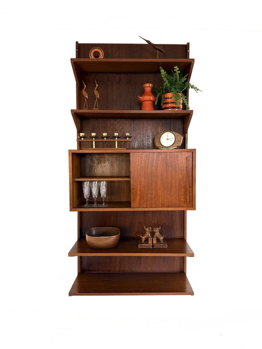 Vintage modular teak wall system '60s