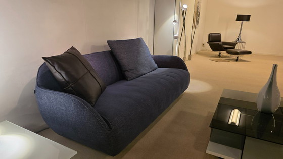 Image 1 of Hülsta Sofa S480 4 zitsbank Saffierblauw