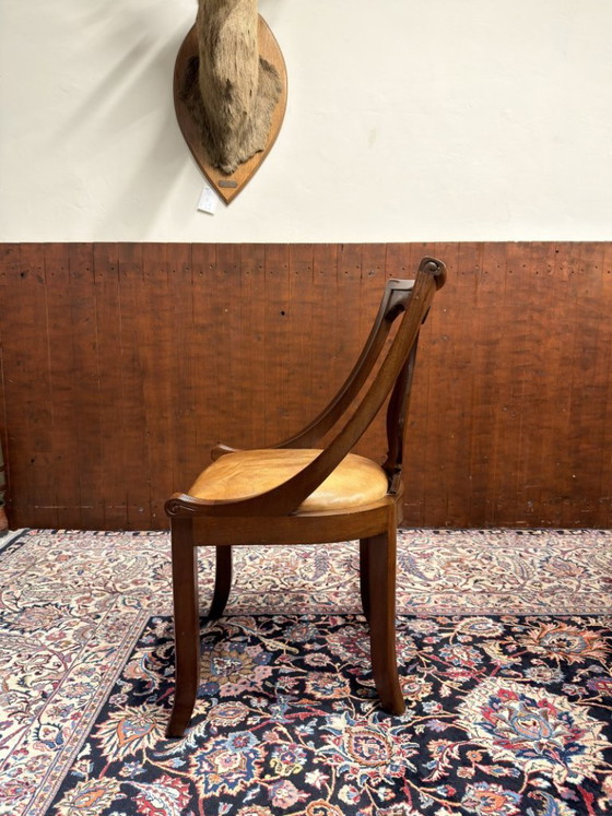 Klassischer englischer Schreibtisch mit Bürostuhl – Leather, Wood (photo 19 of 22)