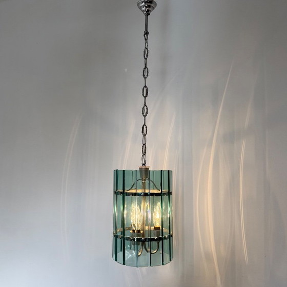 Image 1 of Mid-century Veca glass pendant lamp , 1970s , Italy