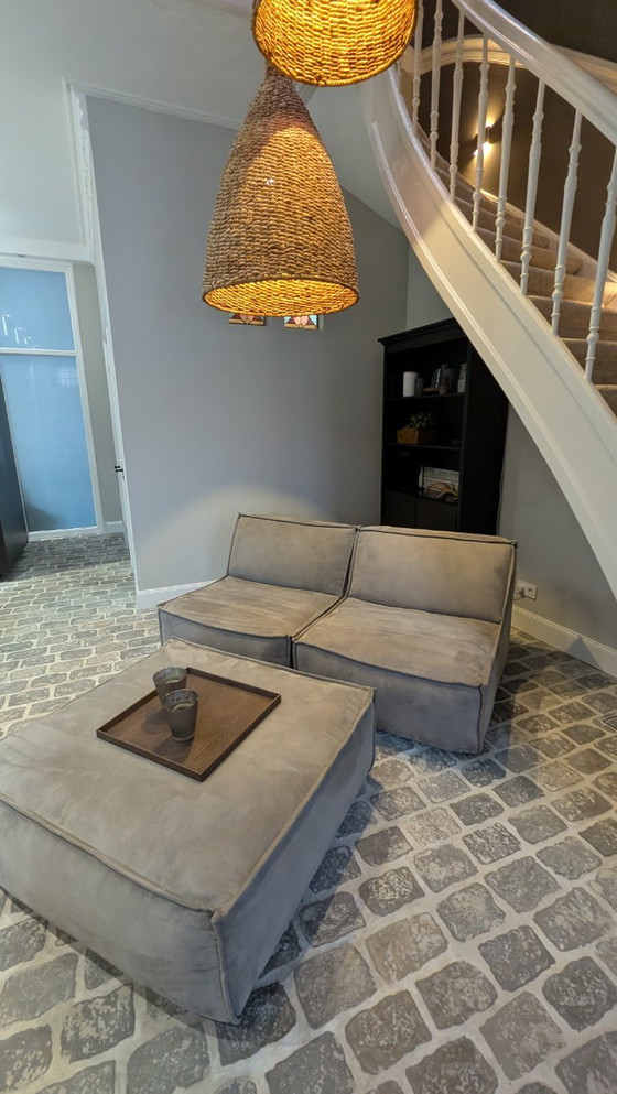 Image 1 of Modulaire bank (Goossens Jim) Micro Leer Alcamara Licht Grijs