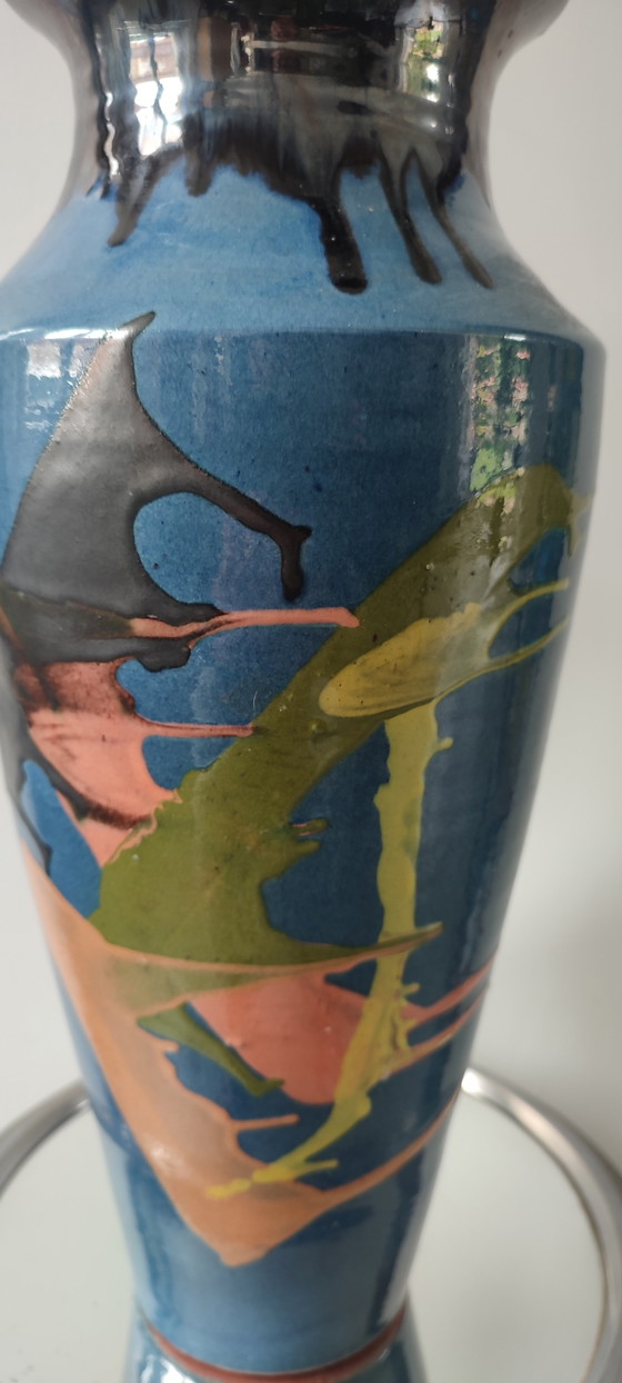 Image 1 of Large ceramic vase of 39 cm Atelier Thomas BUXÓ (1970)