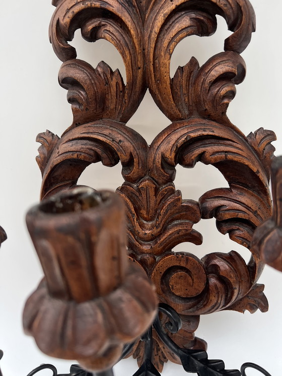 Image 1 of Candelabro de pared histórico de estilo rococó