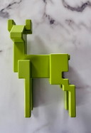 Cervo pixel metallico