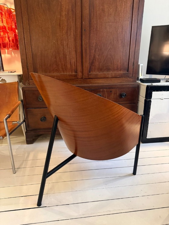 Philippe Starck Pratfall Armchair – Wood, Leather (photo 2 of 10)