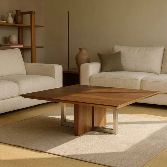 Image 1 of Mid-century Japandi coffee table walnut