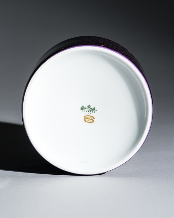 Image 1 of Dúo de jarrones Rosenthal Studio-Line Turquesa Púrpura Diseño gráfico de Theo Baumann Raro