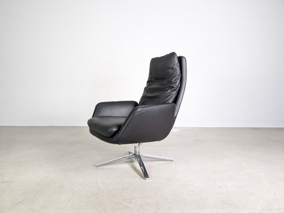 Image 1 of Poltrona COR CORDIA originale 15111 pelle 286 nero girevole