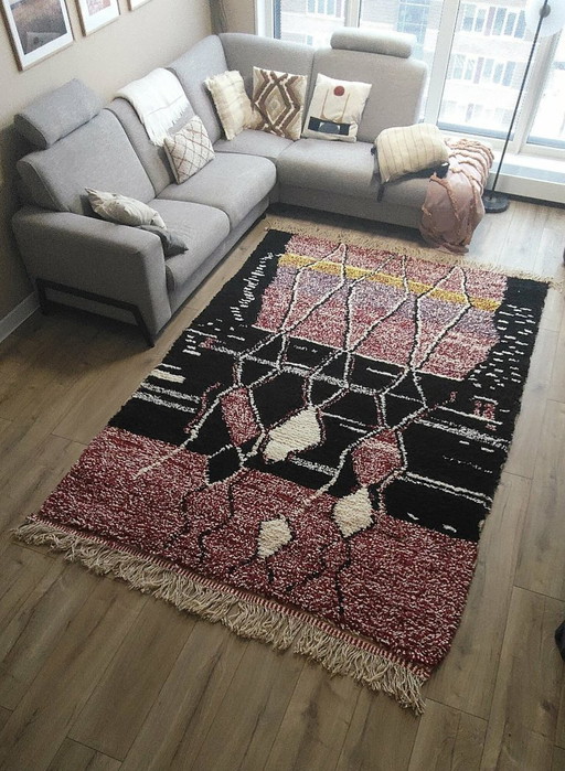 Berberteppich, Hochflorteppich, Neuwolle, 200 cm x 300 cm, marokkanisch