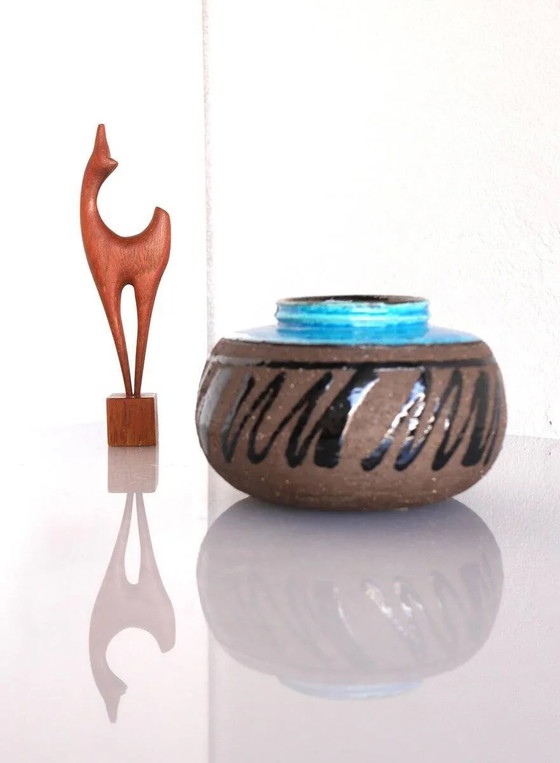 Image 1 of Mid-century modern studio art ceramic vase by Inger Persson for Rörstrand, Sweden, 1970s